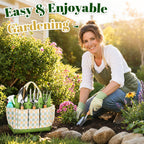 Gardening Tool Set, 9-Piece Heavy Duty with Durable Tote Bag, Ergonomic Rust-Resistant Garden Tools, Ideal Gardening Kit Gifts for Women, Gardener, Beginning Gardener