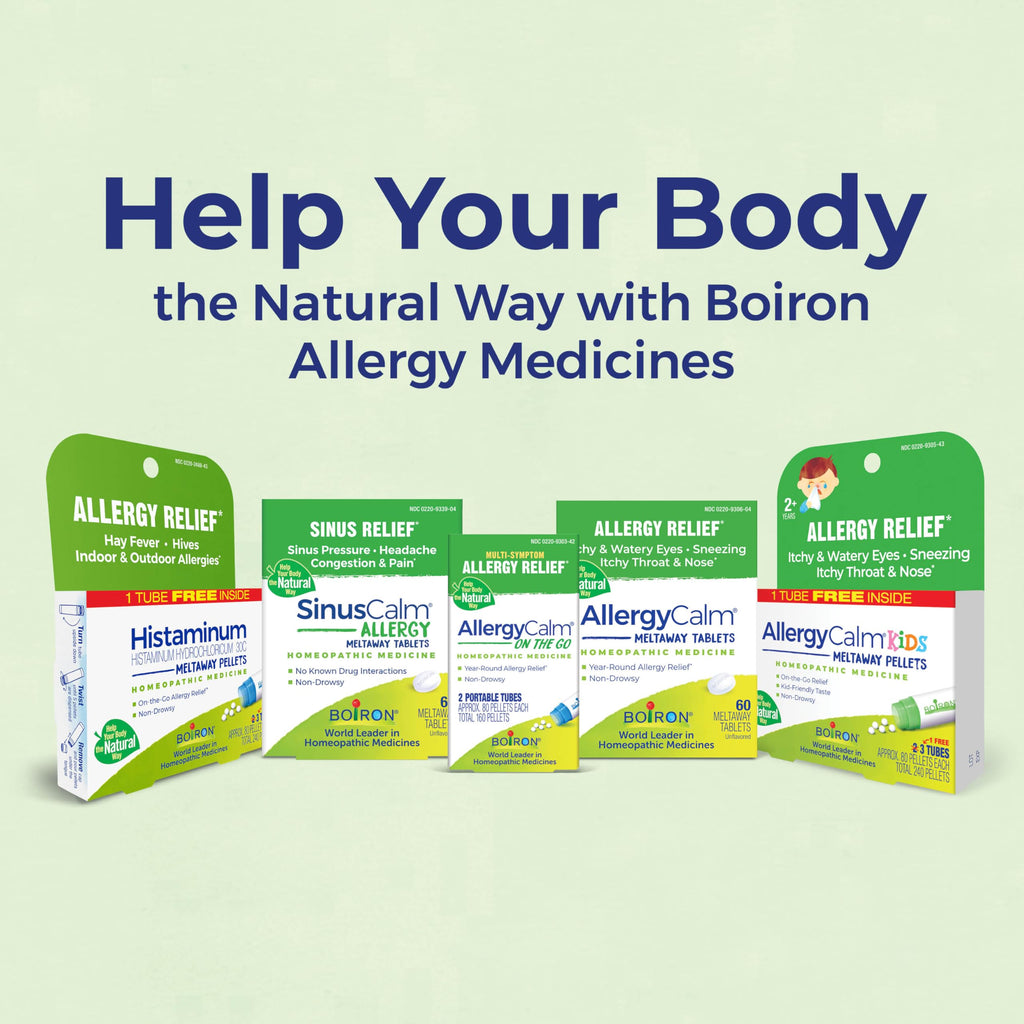 Boiron AllergyCalm Tablets for Relief from Allergy and Hay Fever Symptoms of Sneezing, Runny Nose, and Itchy Eyes or Throat - 120 Count