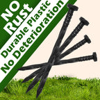 Gardzen 100 pcs Landscape Edging Anchoring Spikes, 6 inches Yard Lawn Paver Edging Stakes for Weed Barrier, Garden Fence, Artificial Turf