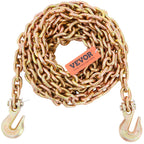 VEVOR Transport Binder Chain, 5/16''x20' Tow Chain with Grab Hooks, 4900lbs Safe Working Load, G80 Heavy Duty Chain, Logging Chain for Transporting Towing, Tie Down Binding Equipment