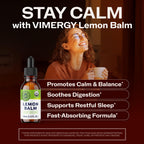 Vimergy USDA Organic Lemon Balm Tincture Herbal Supplement – Can be Used in Tea - Non-GMO, Alcohol-Free – 30 mL (1 mL/Serving)