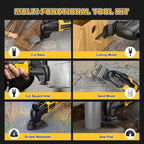 Cordless Oscillating Tool for Dewalt 20V Battery,6 Variable Speed Brushless-Motor Tool,22Pcs Oscillating Multi Tool Kit for Cutting Wood Drywall Nails Remove Grout & Sanding(Tools Only)