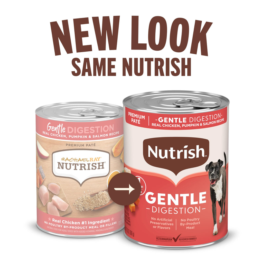Nutrish Gentle Digestion Paté Wet Dog Food,13 oz. Can, (Rachael Ray)