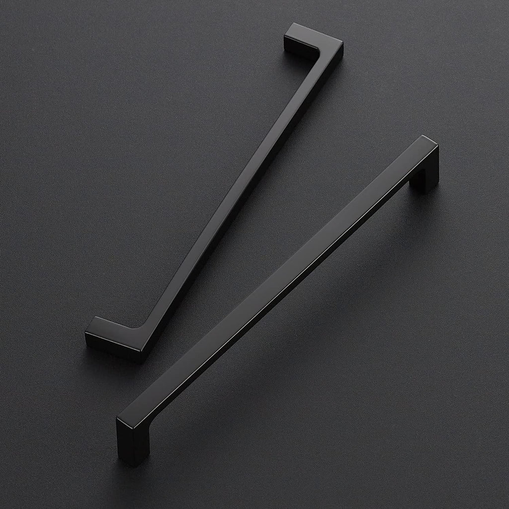 Ravinte 30 Pack 7-1/2 inch Hole Centers Matte Black Cabinet Pulls Kitchen Cabinet Handles Solid Drawer Pulls Kitchen Cabinet Hardware Kitchen Zinc Alloy Drawer Handle Square Bar Cabinet Drawer Handles
