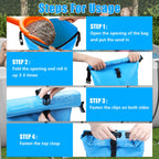 2 Pack 75lb Heavy Duty Pool Ladder Weights, No Breaken Pool Step Weights for Above Ground Pools, 500D PVC Waterproof Pool Stair Weights Pool Sand Bags for Above Ground Swimming Pools Stair (Sky Blue)