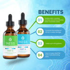 1ness Chlorine Dioxide Kit - Set Hydrochloric Acid 4% (HCl) : Sodium Solution 28% (2oz Bottle A + 2oz Bottle B)