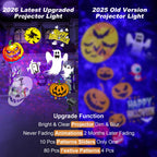 2026 Upgraded Halloween Projector, 8 Patterns (Ocean Wave & Patterns),8 Theme Waterproof Holiday Projector with Remote for Halloween,Christmas,Happy New Year
