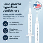 Auraglow Teeth Whitening Kit, LED Accelerator Light, 35% Carbamide Peroxide Teeth Whitening Gel, 20+ Whitening Treatments, Whitens up to 10 Shades in 7 Days