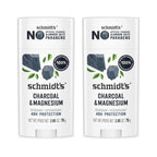 Schmidt's Deodorant Charcoal & Magnesium 2 Count 2.65 oz 48H