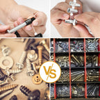 Nut and Bolt Thread Checker 45 Male/Female Thread Gauges (24 SAE/Inch & 21 Metric) Nut and Bolt Thread Size Checker Thread Identifier Gauges for Quickly Identify and Verify
