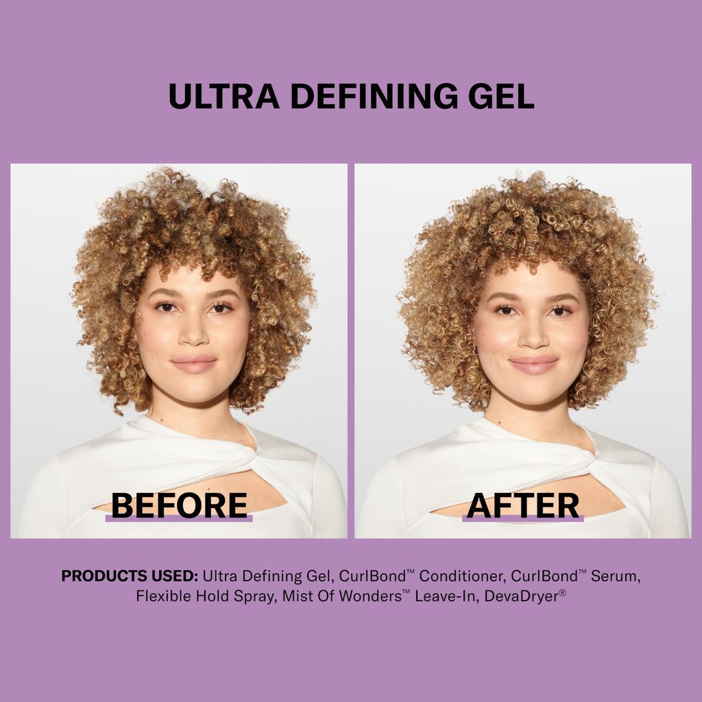 DevaCurl Ultra Defining Gel Strong Hold Non-Crunch Styler, Fragrance Free & Hypoallergenic