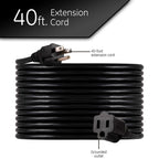 UltraPro Outdoor Extension Cord, 40 Ft, Heavy Duty Extension Cord