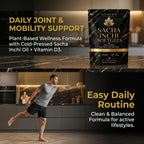 Jqewlg Athera Sacha Inchi Oil for Joints Capsules - Cold-Pressed Sacha Inchi Oil with Vitamin D3, Joint & Mobility Support, Vegan Softgels for Daily Wellness - 60 Softgels