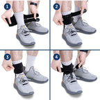 Boxia Drop Foot Support – Class 1 AFO Brace for Flaccid Paralysis/Foot Drop | Discreet Shoe-Compatible Design, Adjustable Strap | Adult Unisex Black Small