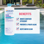 Leslie's Algae Preventative - Non-Staining Algae Control for Swimming Pools, Spas, and Hot Tubs - 1 Quart