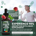 Clean Nutra Thyroid Support Drops Selenium Zinc Iodine L Tyrosine KSM66 Ashwagandha Vitamin D3 B12 A C Turmeric Kelp Schisandra Guggul Cayenne Basil Liquid Supplement Folate Copper Thyro Bloom Drop