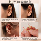 MILACOLATO 925 Sterling Silver Ear Cuffs for Women Non Piercing Earrings
