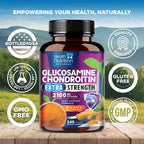 Glucosamine Chondroitin MSM Complex - 3X Strength Joint Support Supplement with Glucosamine Sulfate, Turmeric, Boswellia - For Cartilage, Mobility & Flexibility - Bottled in USA, 240 Capsules