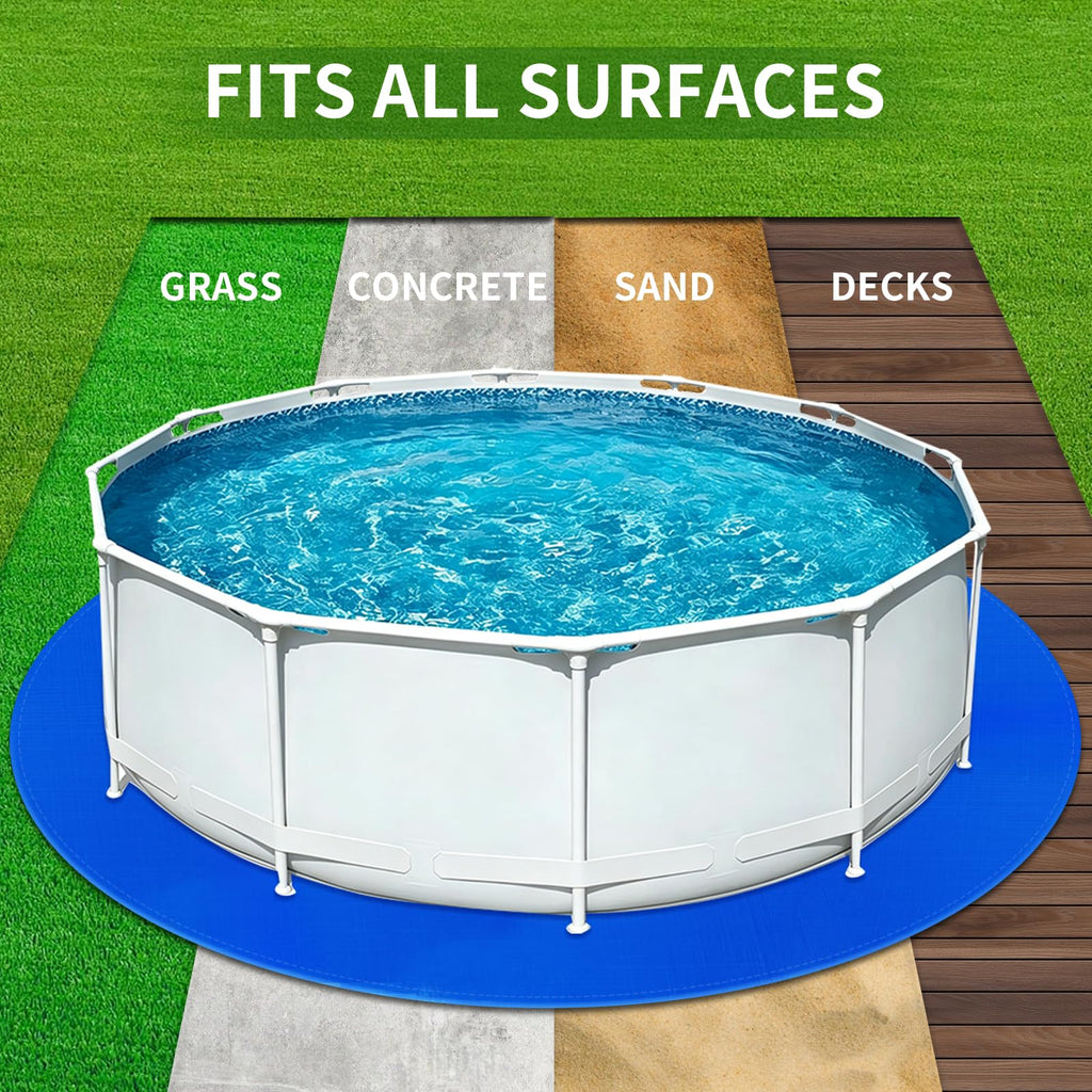 21FT Round Pool Liner Pad for Above Ground Pools, Thickened Puncture-Resistant Under Mat, Heavy-Duty Underlayment, Outdoor Tarp Protector for Concrete/Lawn, Pool Floor Base Pad, Extends Liner Life
