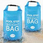 2 Pack 30lb Universal Pool Ladder Weights, No Breaken Pool Step Weights for Above Ground Pools, 500D PVC Waterproof Pool Stair Weights Pool Sand Bags for Above Ground Swimming Pools Stair (Sky Blue)