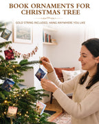 Mini Book Advent Calendar 2026 for Book Lovers, 24 Christmas Ornaments