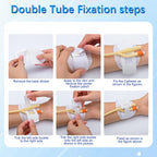 BeHerk Foley Catheter Stabilization Device, Self Adhesive Catheter Tube Urinary Leg Bag Holder Sticker, Catheter Supplies for PEG/G/Feeding Tube Holder Accessories, Pack of 10