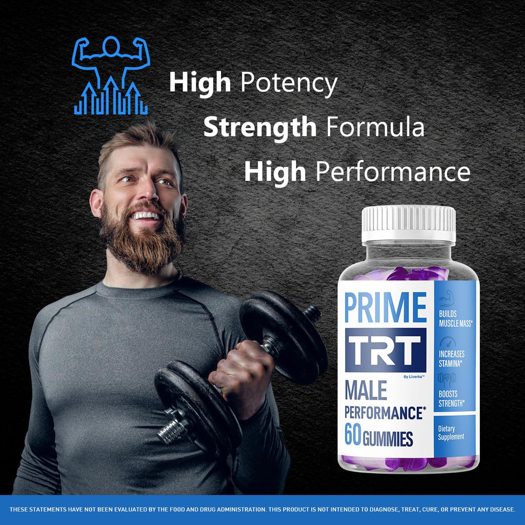 (2 Pack) Prime TRT Gummies - Official PrimeTRT Advanced Premium Supplement For Men Support - Maximum Strength, Natural Prime TRT Vitamins For Overall Health & Wellness Review, 120 Gummies For 2 Months