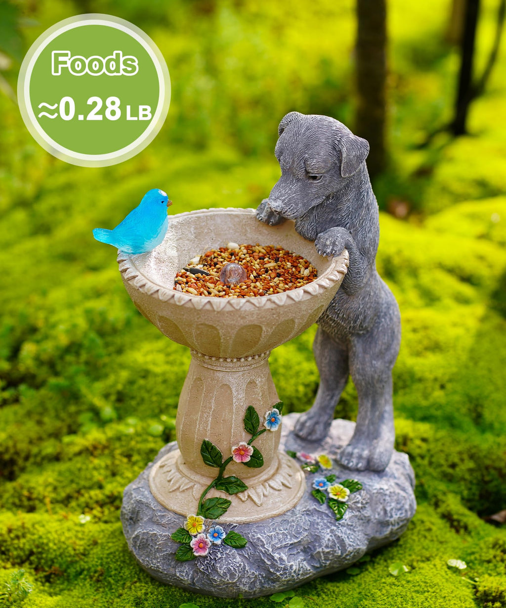 Nacome Solar Dog Garden Statues: Weatherproof Resin Decor