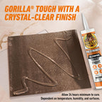 Gorilla Max Strength Construction Adhesive, Clear, 9 oz Cartridge