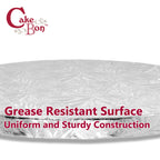 Cakebon Cake Boards Square - Sturdy 1/2 Inch Thick Drums - 10 Inch Professionally Wrapped Edges Black 6-Pack