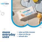 WaterWipes Sensitive+ Newborn & Baby Wipes, 3-In-1 Cleans, Cares, Protects, 99.9% Water, Unscented & Hypoallergenic, 300 Count (5 Packs)