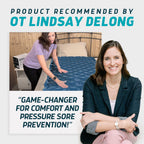 Lunderg Alternating Air Pressure Mattress Pad with Static Mode - Comfortable Bed Sore Prevention - Includes Waterproof Mattress Topper for Hospital Bed or Home & Quiet Pump - Recommended by Doctors