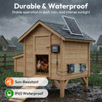 Solar Fan for Chicken Coop with 7500mAh Battery, 25W Solar Powered Fan