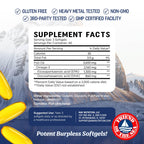 Triple Strength DHA Omega 3 Fish Oil 3600 mg | Over 2100mg Omega-3 Fatty Acids with 860mg of DHA | 1300mg EPA | Best Essential Fatty Acids | Premium Wild Caught & Burpless Fish Oil | 120 ct.