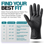 Disposable Black Nitrile Gloves Large 50 Count - Extra Thick 4.5 Mil - Powder and Latex Free Rubber Gloves - Surgical Medical Exam Gloves - Food Safe Cooking Gloves