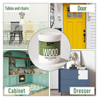 DWIL Matte Finish Furniture Paint - 16 Oz Wood Paint for Cabinets, Doors, Tables, and Dressers Refinishing - Water-Based, Non-Toxic & Odorless, Easy to Apply(Light Grey)-Without Tools