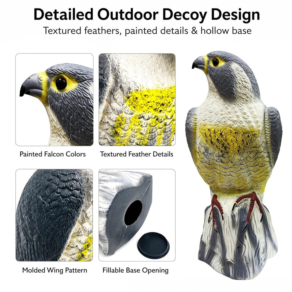 GiftExpress 16.5" Scarecrow Eagle Fake Hawk Decoy Statue, Pest Repellent, Bird Control, Garden Protectors, Outdoor Falcon Garden Décor, Eagle Repeller