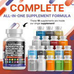 Clean Nutraceuticals Glucosamine Chondroitin MSM 1500mg with Turmeric Curcumin, Collagen, Hyaluronic Acid, Omega 3 – Joint Health Supplement for Men & Women (120 Count (Pack of 2))