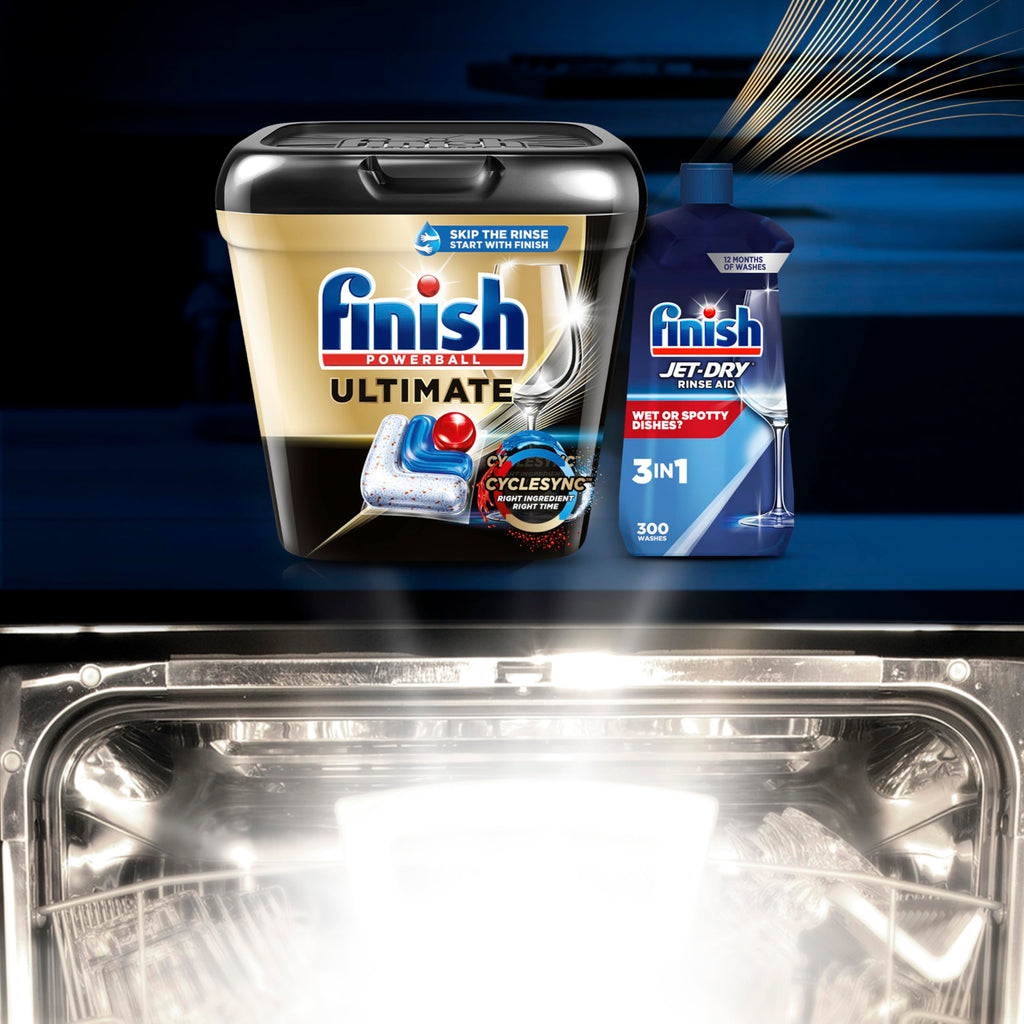 Finish Ultimate Dishwasher Pods, No Pre-Rinse Dishwasher Detergent Soap Removes Burnt-On Stain, with CycleSync Technology, Degreasing & Scrubbing Power, 76 Count