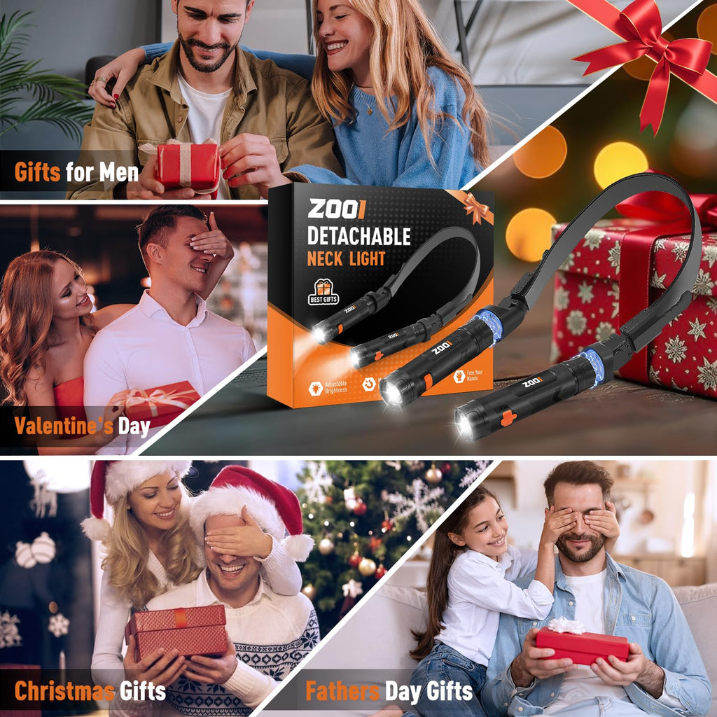 Stocking Stuffers for Men Adult Rechargeable Neck Work Light, Gifts for Men