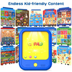 Kids Learning Tablet Educational Learning Pad for Toddlers 2-5 to Learn Alphabets, Numbers, Foods, Time, Music, Vehicles,Jurassic Park, Tablet Toy for Toddlers Ages 2 3 4 5 6 Years Old