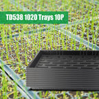 RooTrimmer 10 Pack 1020 Seed Starter Trays and 10 Pcs 72 Cell Plug Trays, Thick Durable Seedling Plastic Nursery Tray for TD538 1020 Tray Germination (10 Sets)