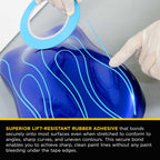 Custom Shop Vinyl Fineline Pinstripe Tape, Blue 1/2" x 36 Yard Roll - Create Sharp Graphic Design Curves, Mask Fine Lines, Conformable Paint Masking Striping Tape for Auto, Motorcycle, Flame Painting
