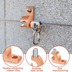 Landhoow 20 Pack Lay in Connector Pool Bonding Lug Copper Conductor Lay in Connector Copper Lay in Lugs AWG for Grounding Swimming Pool and Conduits, 4-14 Wire Range