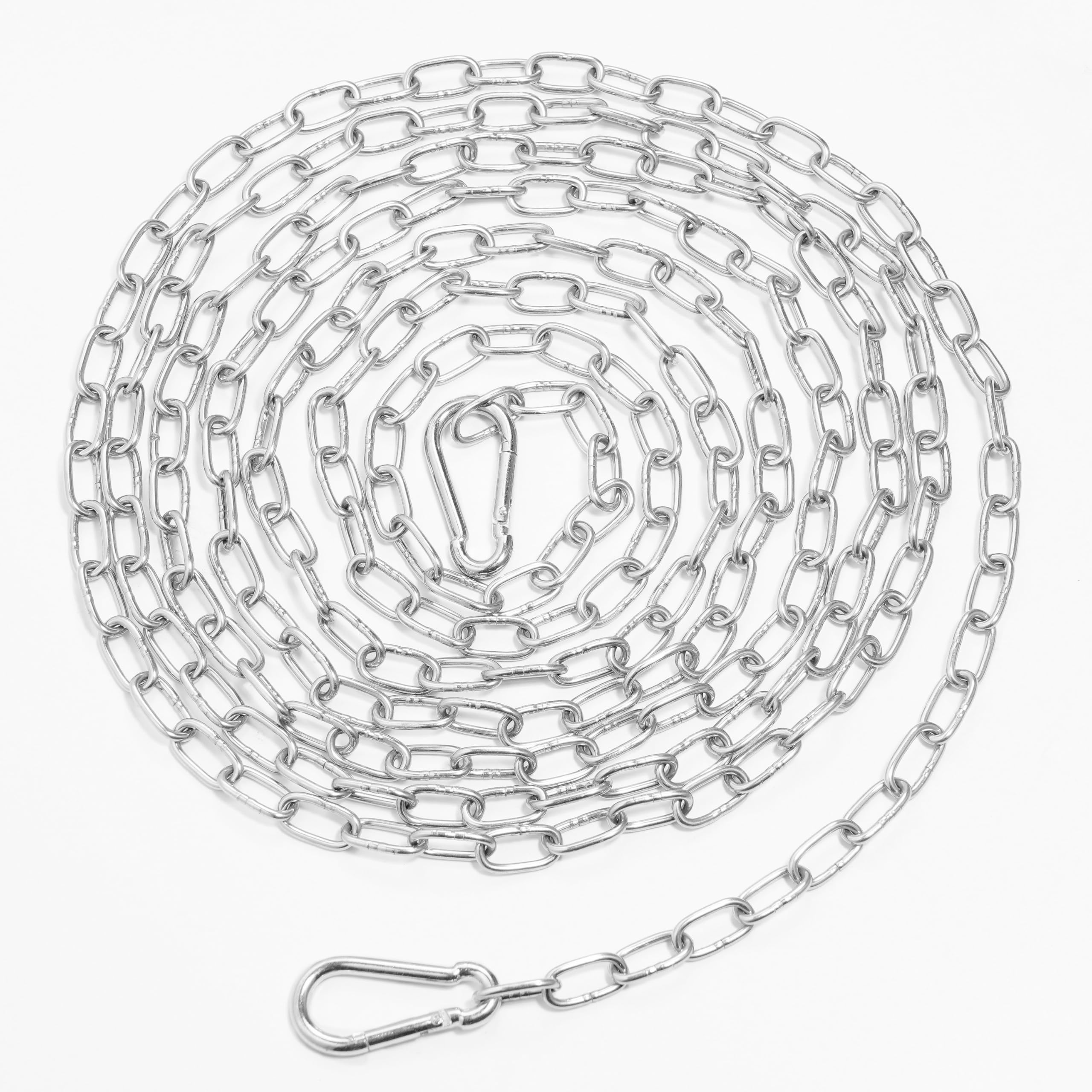 10 Feet SUS304 Stainless Steel Chain with 2PCS Detachable Chain Link, Hanging Chain Link Light Duty Chain, Heavy Duty Hanging Chain for Home Outdoor Camping, Thickness 0.08 inches