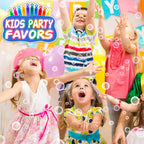 200 Pcs Mini Bubble Wands in 10 Colors, Bulk Party Favors for Kids, Themed Birthday, Christmas, New Year, Valentine, Carnival, School Classroom Prizes for Boys & Girls, Ideal Goodies Bags Stuffers