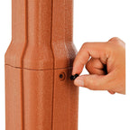 Global Industrial Free Standing Outdoor Cigarette Receptacle Ashtray with Round Base, 11" Diameter x 30" H, 1-1/2 Gallon Capacity, Butt Disposal Container, Plastic, Terracotta