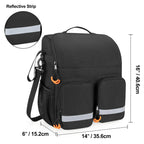 samdew Large Wheelchair Bag to Hang on Back, Wheelchair Accessories Backpack for Adult & Senior, Wheelchair Pouch with Medicine Storage Insulation Pocket & Shoulder Strap, Bag Only