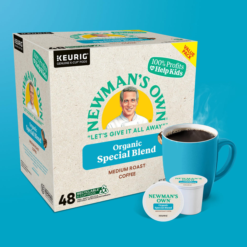 Newman's Own Organics Special Blend, Single-Serve Keurig K-Cup Pods, Medium Roast Coffee Pods, 48 Count