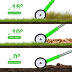 Thatch Rake,15-Inch Dethatcher Rake with Wheels,Dethatching Rakes for lawns